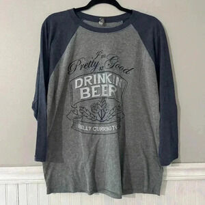 Billy Currington “I’m Pretty Good at Drinkin Beer” Raglan T-Shirt Size XL